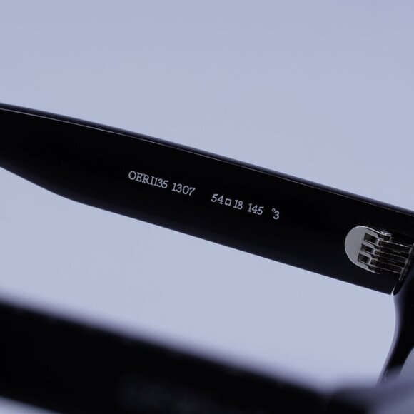 Off-White OERI135 MIRAMAR 1307 Sunglasses Black with White Stone Rectangle Frame - Picture 7 of 10